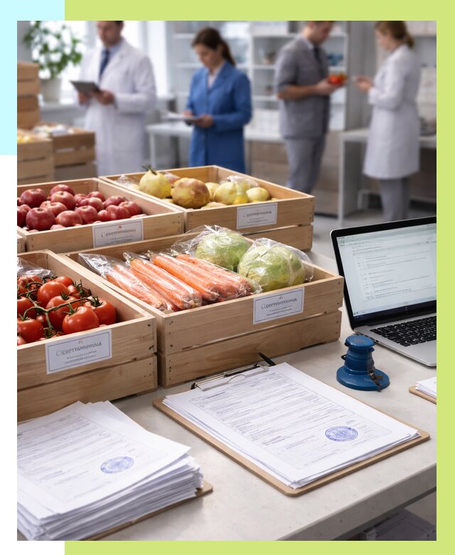Сертификация овощей и фруктов в Мегионе от 8861 р. | Алешин-Мго