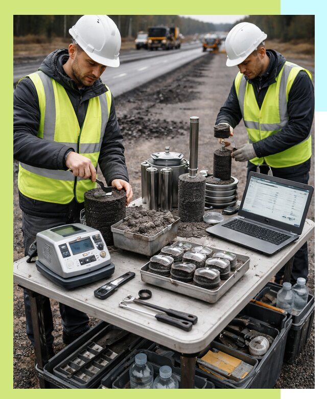 Сертификация асфальта: испытания и подтверждение в Мегионе