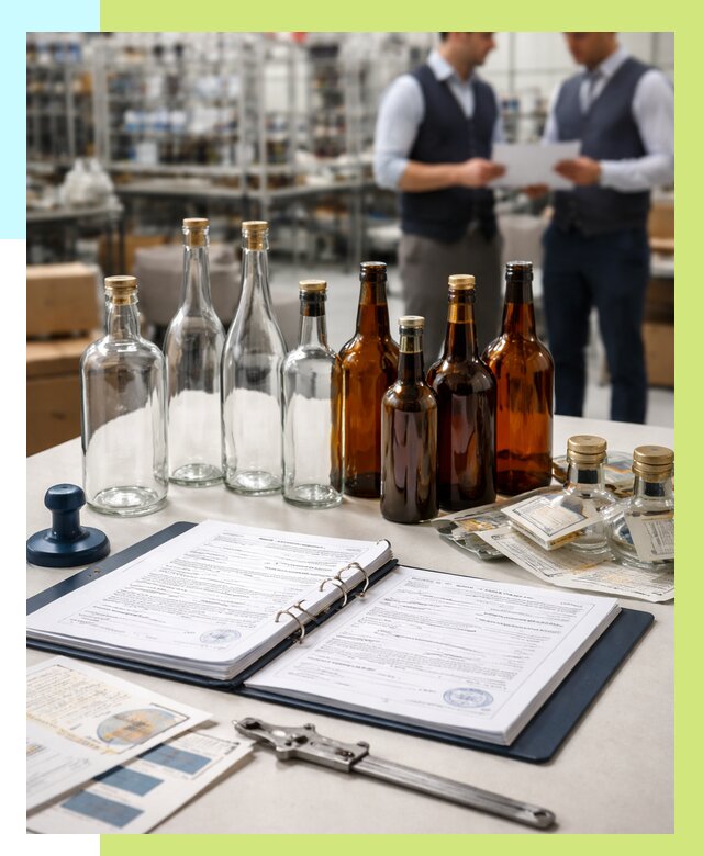 Сертификация стеклянных бутылок в Мегионе от 26063 р. | Алешин-Мго