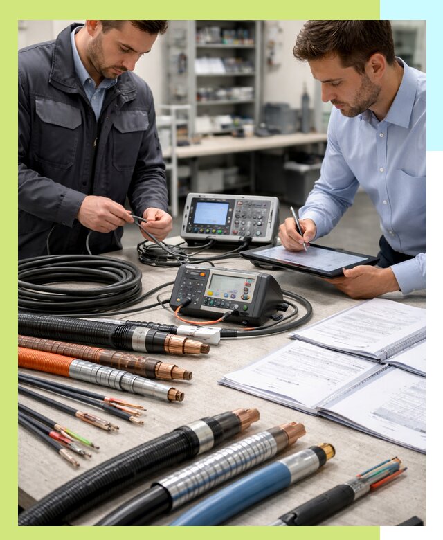 Сертификация кабеля и электропроводки в Мегионе под ключ