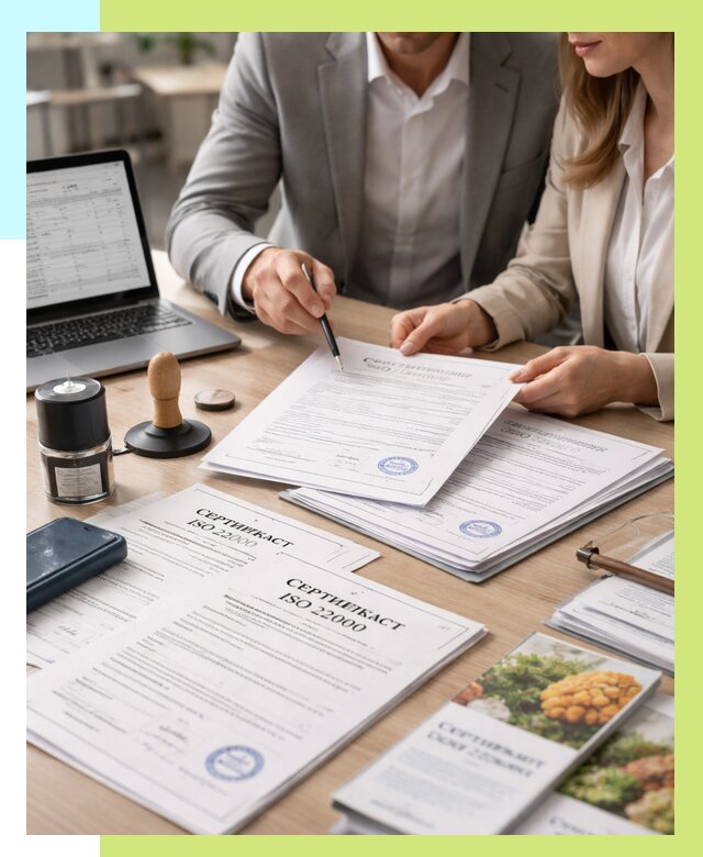 Сертификат ISO 22000 в Мегионе от 41700 р. под ключ | Алешин-Мго